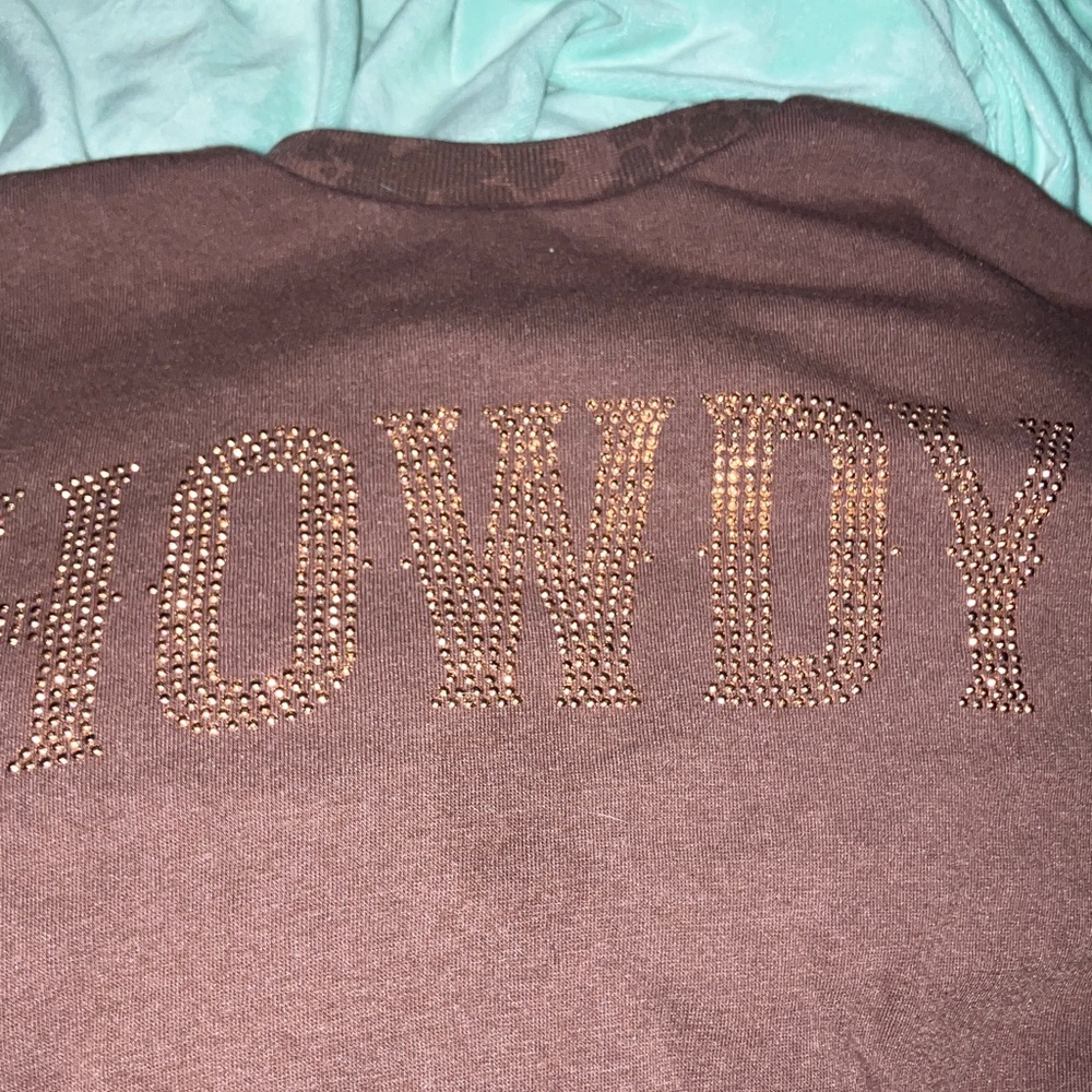 Brown Sweatshirt with Unique Pattern